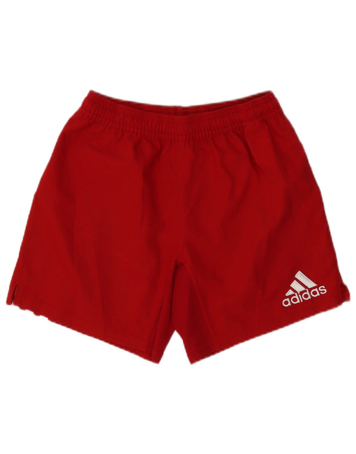 Pantaloni scurți sport Adidas Climacool Graphic pentru femei UK 8 Poliester roșu mic