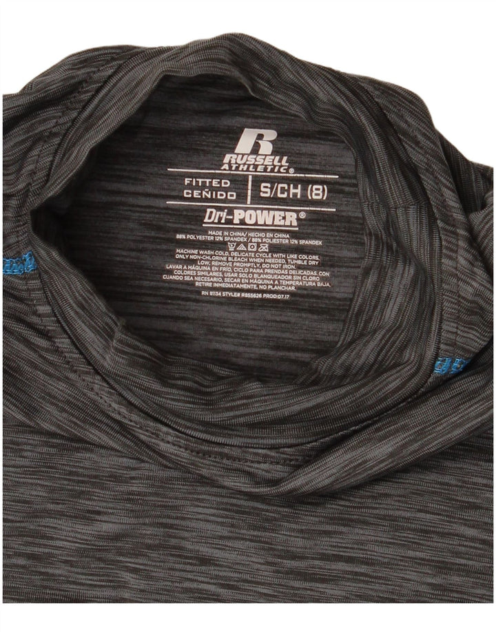 Russell Athletic pentru băieți, top cu mânecă lungă, 7-8 ani, mic gri cu pete