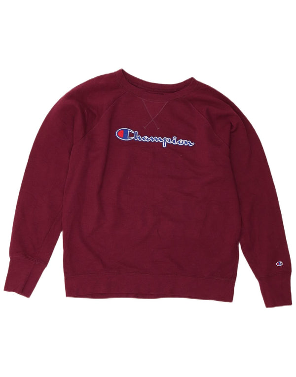 Pulover cu grafic pentru femei Champion UK 16 Mare Bordeaux