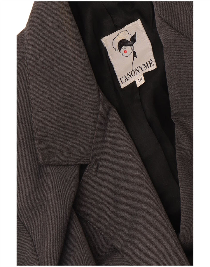 Jachetă Vintage pentru femei Crop, cu două piept, Blazer IT 44 Medium Grey
