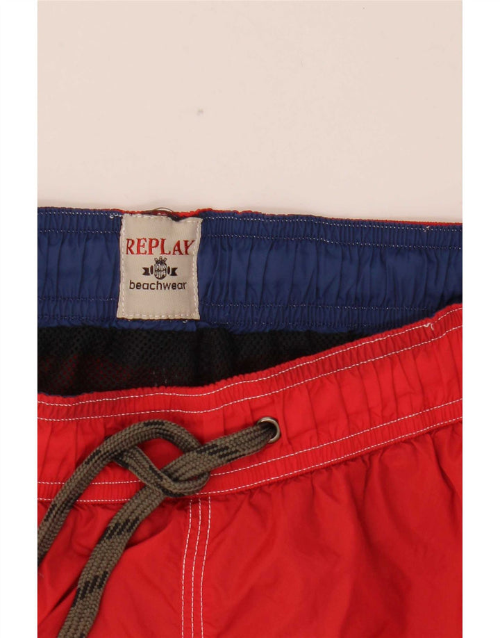 Pantaloni scurți de înot pentru bărbați Replay, roșu mediu