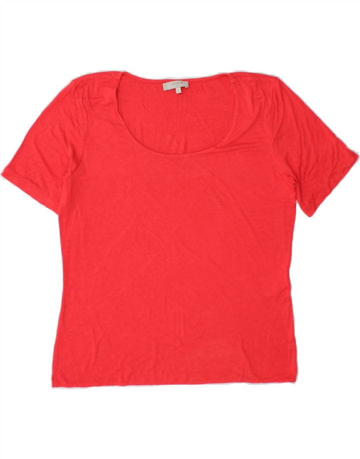 HOBBS Womens T-Shirt Top UK 16 Large Red Viscose Vintage Hobbs and Second-Hand Hobbs from Messina Hembry 