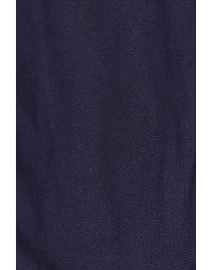 Jachetă pentru bărbați cu fermoar, 2 nasturi, mâneci 3/4, UK 42 XL, bumbac, albastru bleumarin