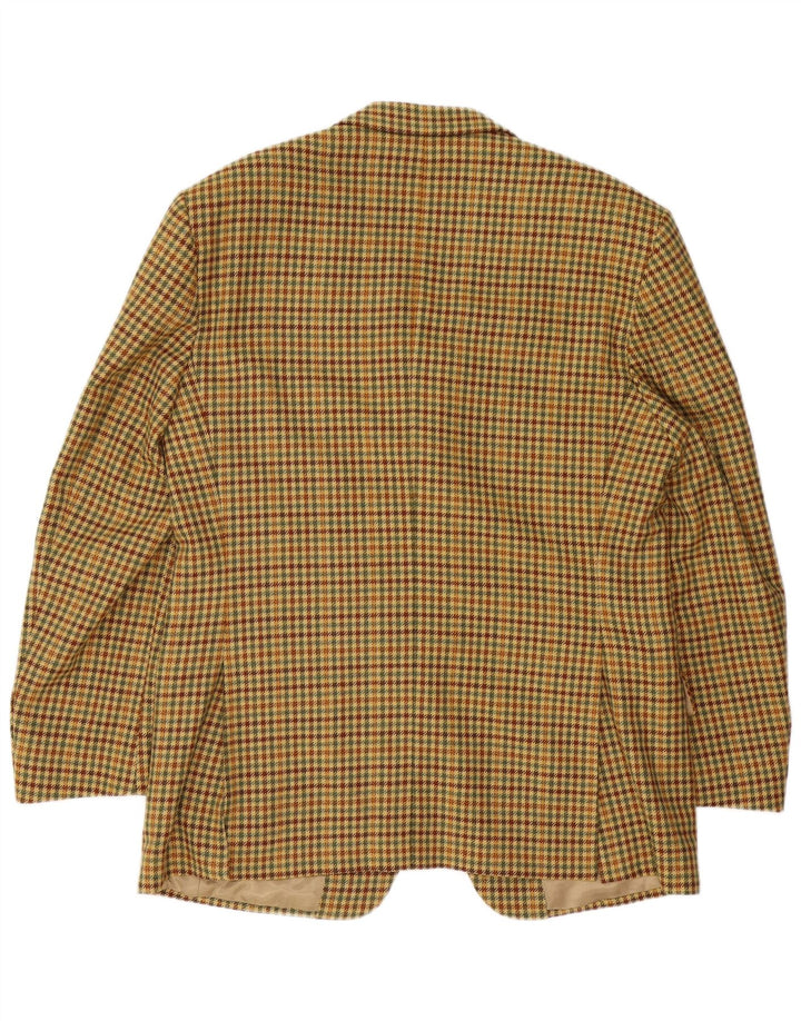 Sacou blazer pentru bărbați Ermenegildo Zegna, cu 3 nasturi, IT 52, mare, bej, picioare de găină