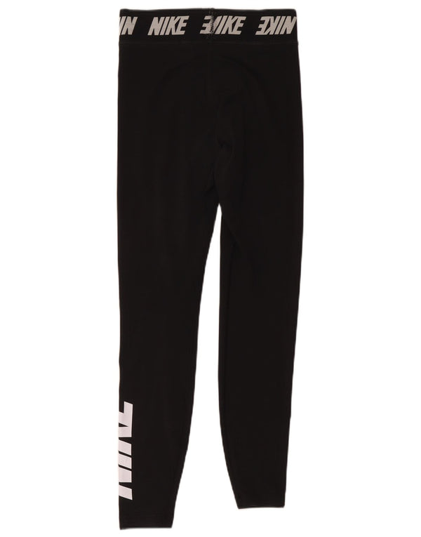 Leggings grafic Nike pentru femei UK 10 Poliester negru mic