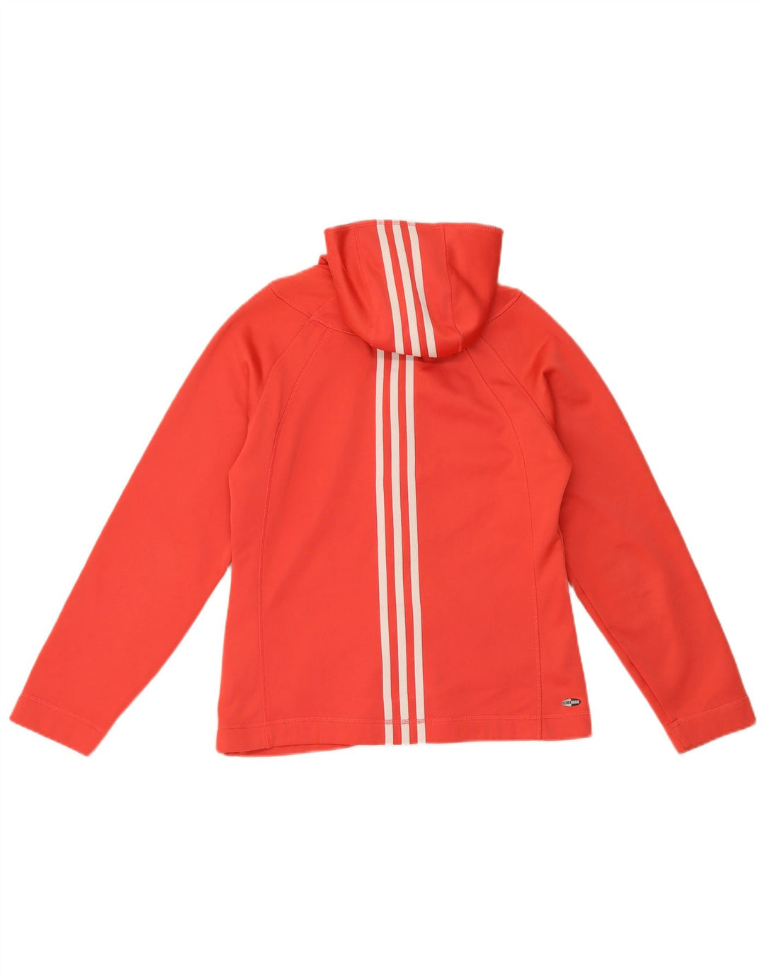 Pulover Adidas Climawarm Zip Hoodie pentru femei UK 12 Poliester roșu mediu