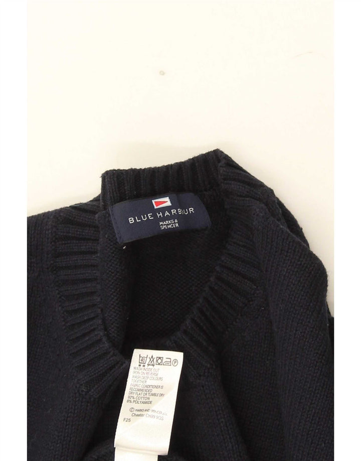 Pulover Marks & Spencer pentru bărbați, Blue Harbour, cu decolteu, XL, bleumarin