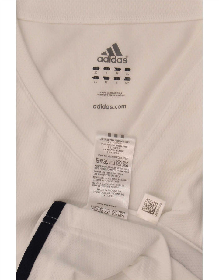 Vest Top Climalite pentru femei Adidas UK 10 Poliester alb mic