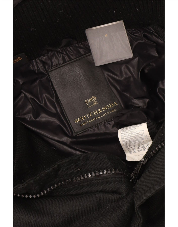 Jachetă căptușită cu glugă pentru bărbați Scotch & Soda UK 38 Nylon mediu negru