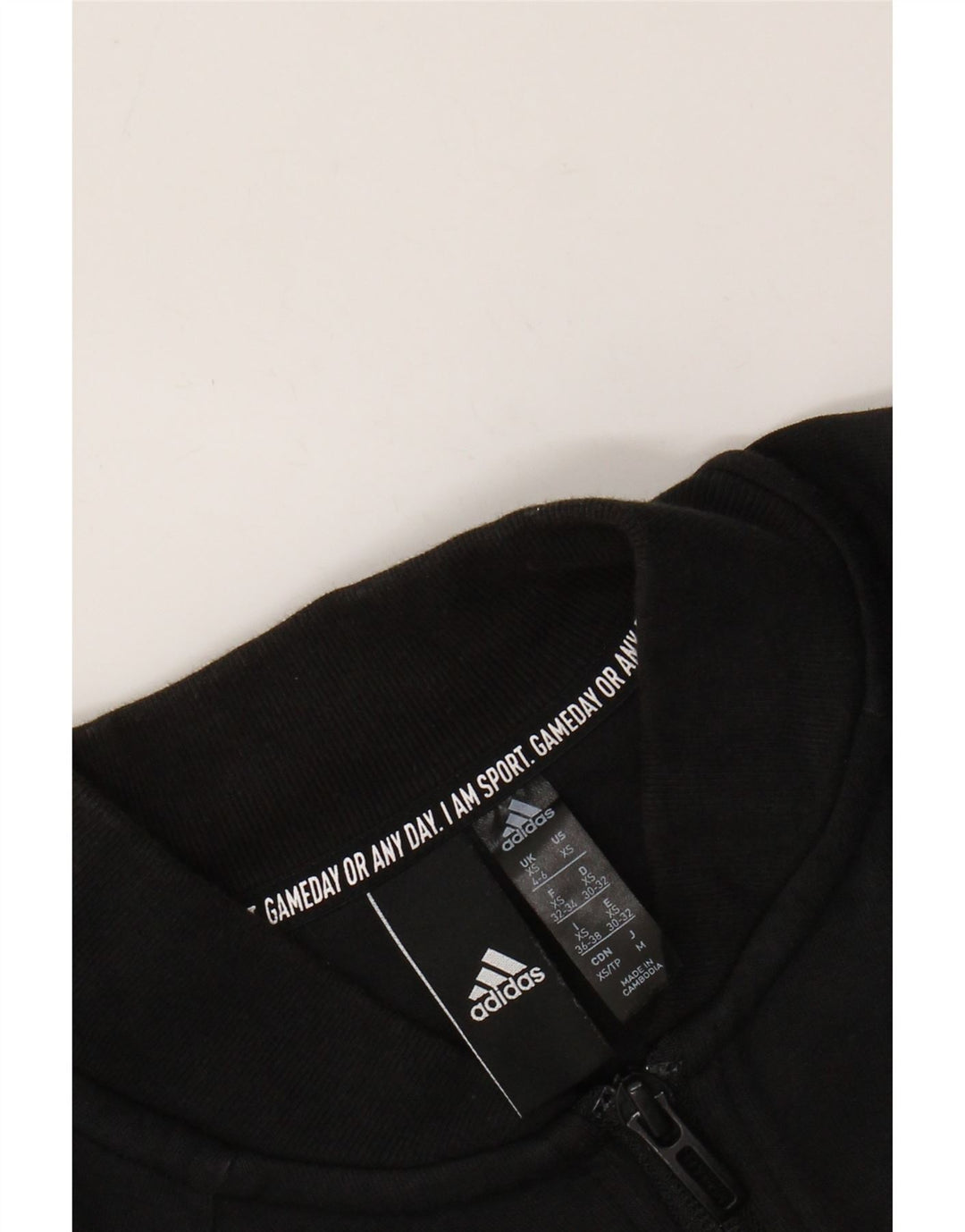 Jachetă de top ADIDAS Crop pentru femei UK 4/6 XS Negru