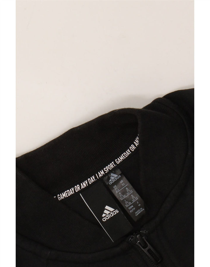 Jachetă de top ADIDAS Crop pentru femei UK 4/6 XS Negru
