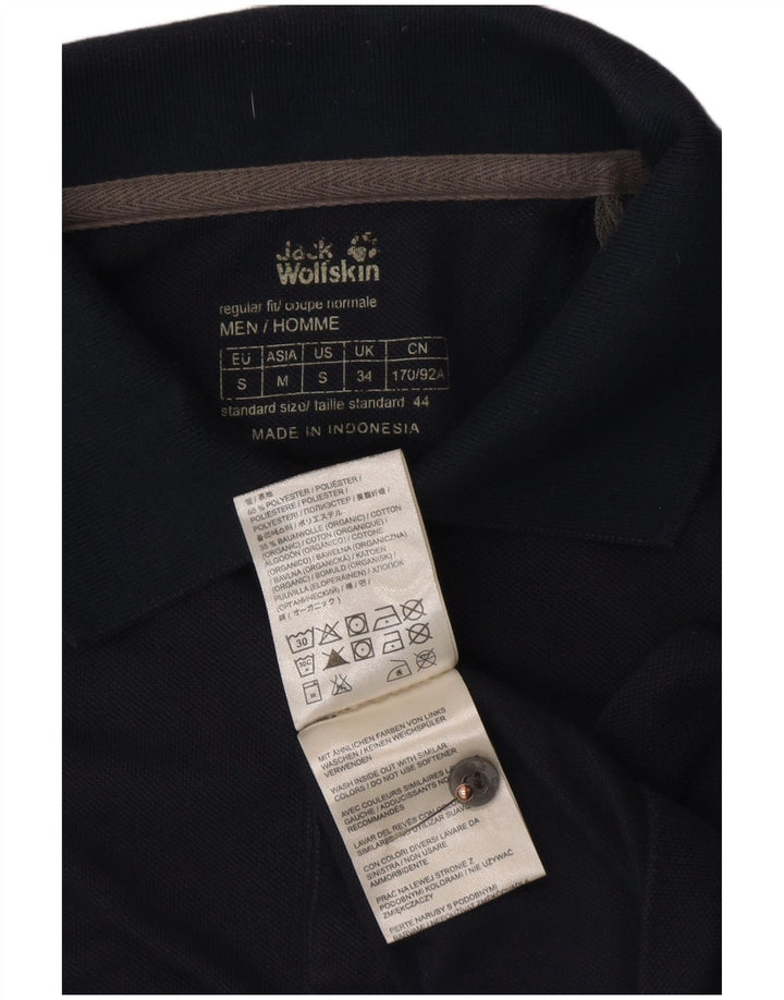 JACK WOLFSKIN Tricou polo pentru bărbați UK 34 Poliester bleumarin mic