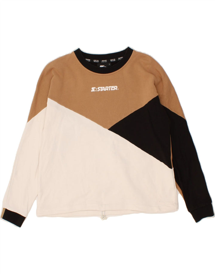 STARTER Womens Graphic Sweatshirt Jumper UK 10 Small Multicoloured Vintage Starter and Second-Hand Starter from Messina Hembry 