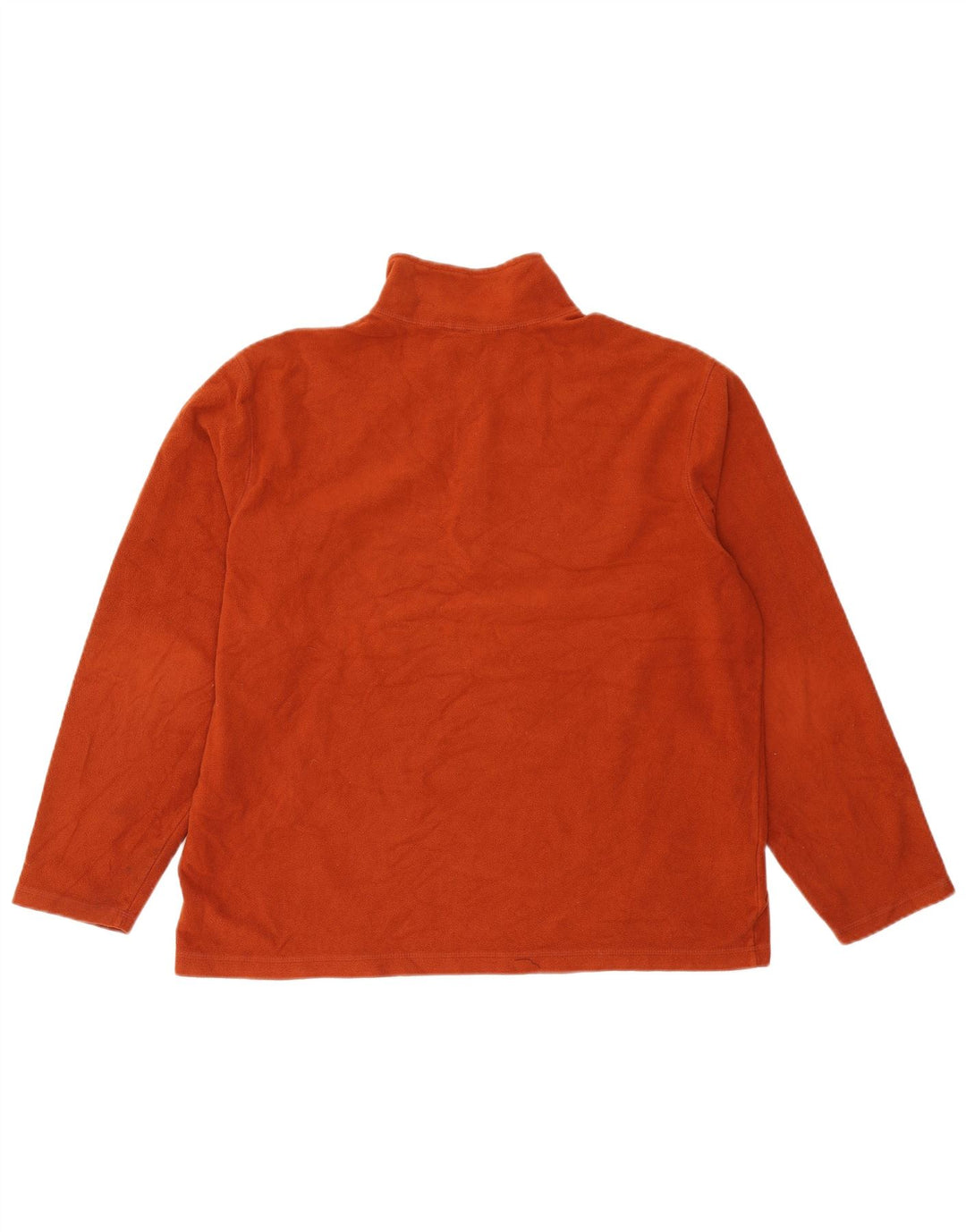 EDDIE BAUER Pulover pentru bărbați, cu fermoar și gât, poliester portocaliu mare