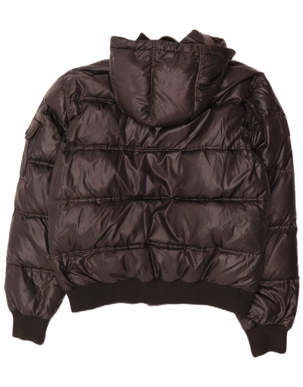 Jachetă căptușită cu glugă pentru bărbați BOMBOOGIE UK 44 2XL Poliester negru