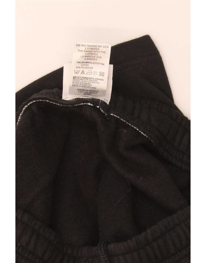 Pantaloni de trening Adidas pentru bărbați, bumbac mediu negru