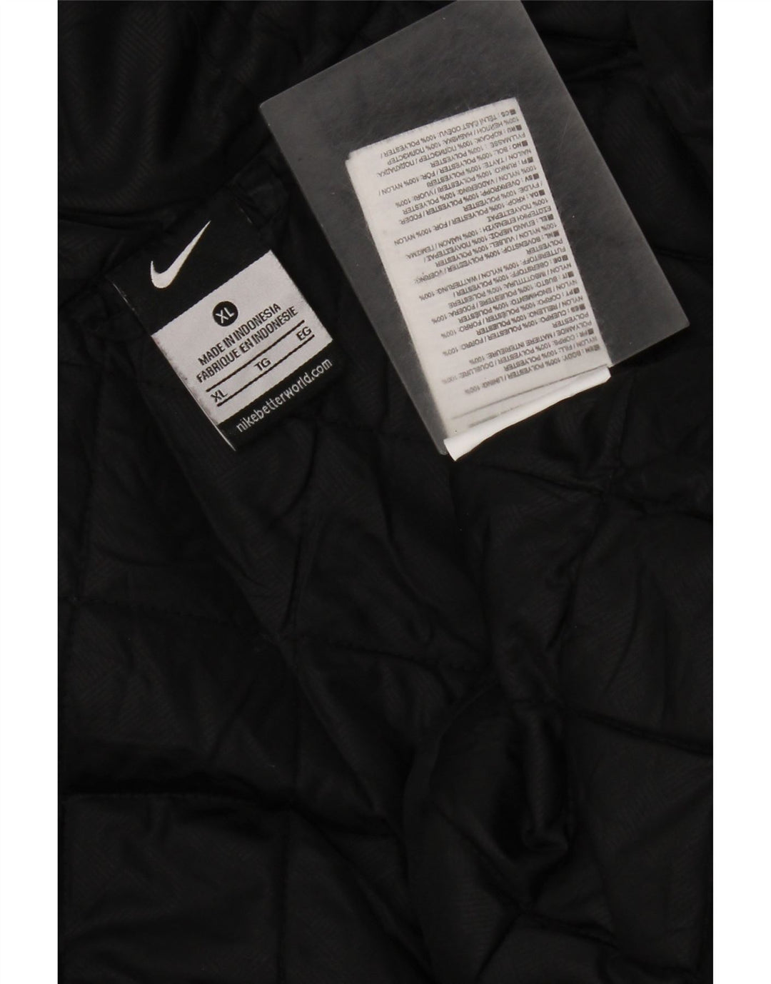 Jachetă de vânt cu glugă pentru bărbați Nike UK 42 XL Poliester negru