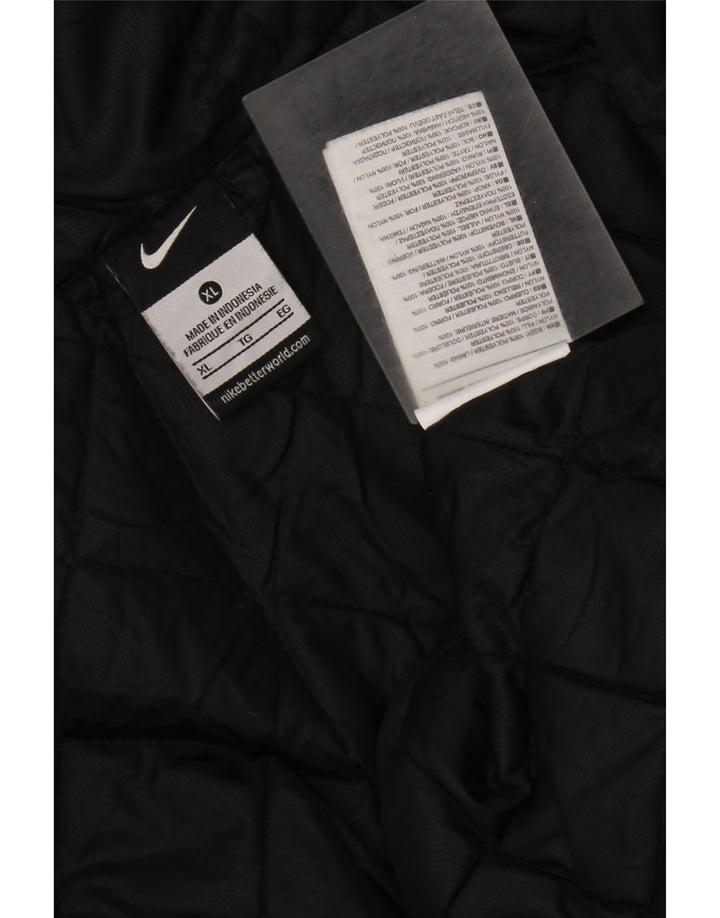 Jachetă de vânt cu glugă pentru bărbați Nike UK 42 XL Poliester negru
