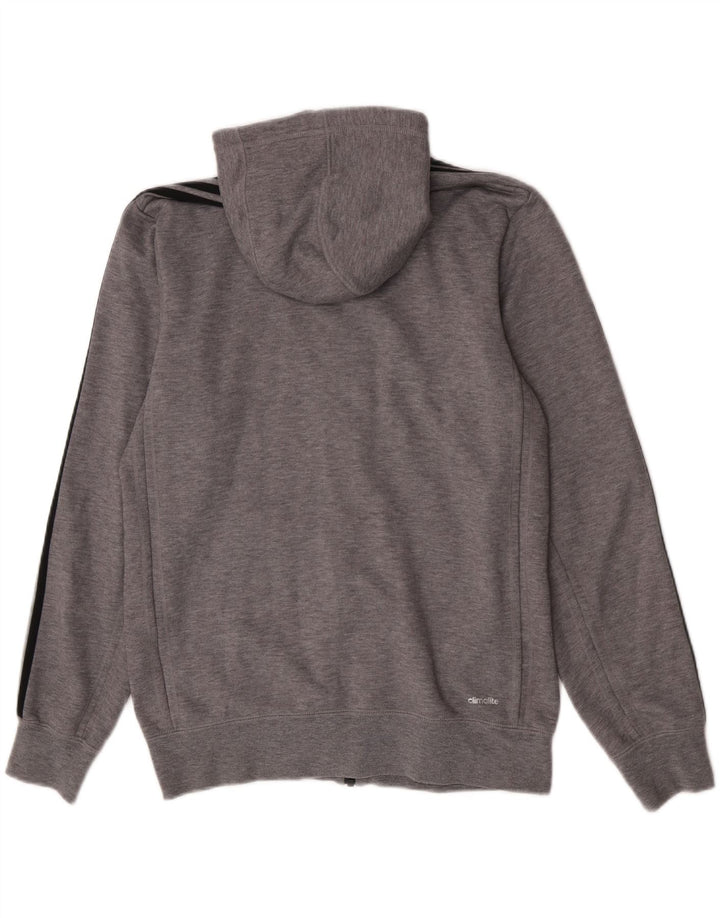 Pulover Adidas Climalite Zip pentru bărbați, poliester, gri mediu
