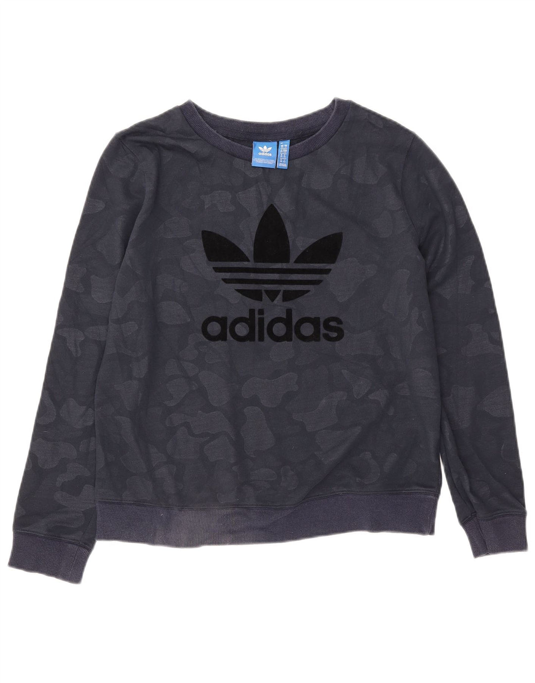 Pulover supradimensionat pentru femei ADIDAS UK 10 Mic bleumarin