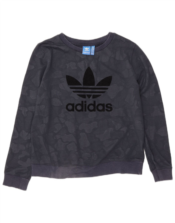 Pulover supradimensionat pentru femei ADIDAS UK 10 Mic bleumarin