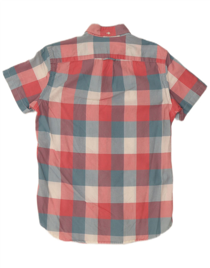 Cămașă cu mânecă scurtă pentru bărbați J. CREW XS, bumbac cu carouri multicolore