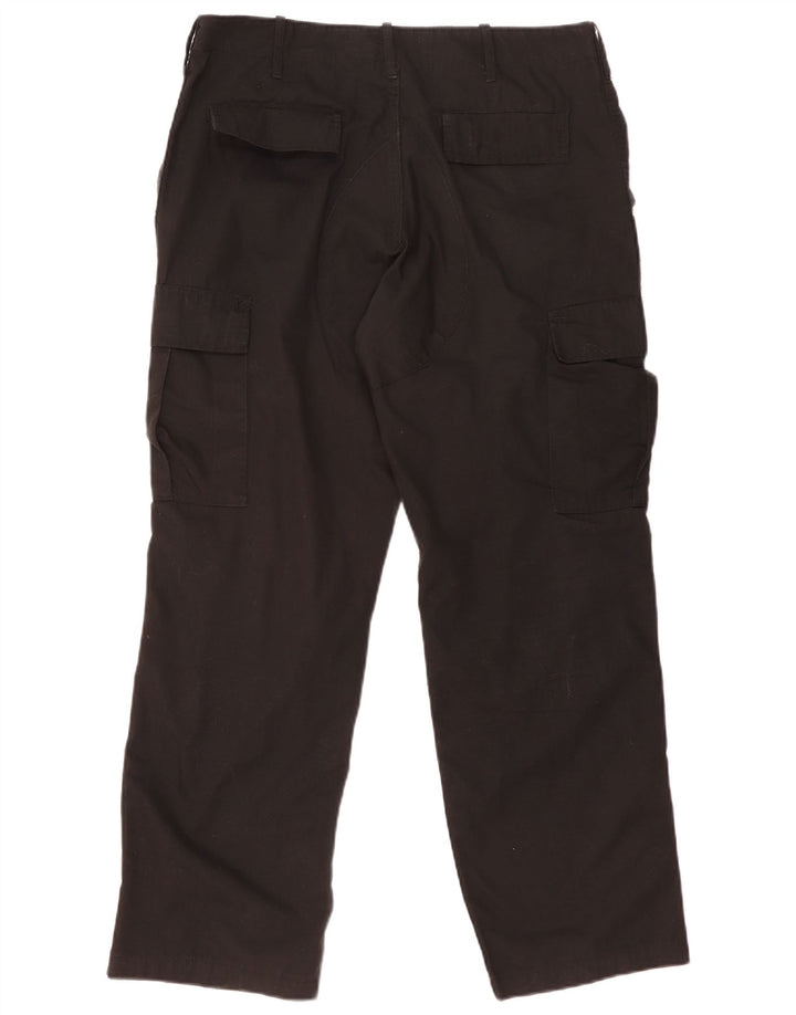 Pantaloni Cargo Drepți Vintage Bărbați Mediu L36 L30 Negru