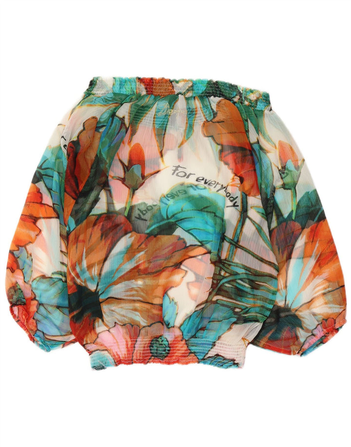 Top cu mânecă lungă pentru femei Desigual, cu umeri, UK 10, mic, multicolor