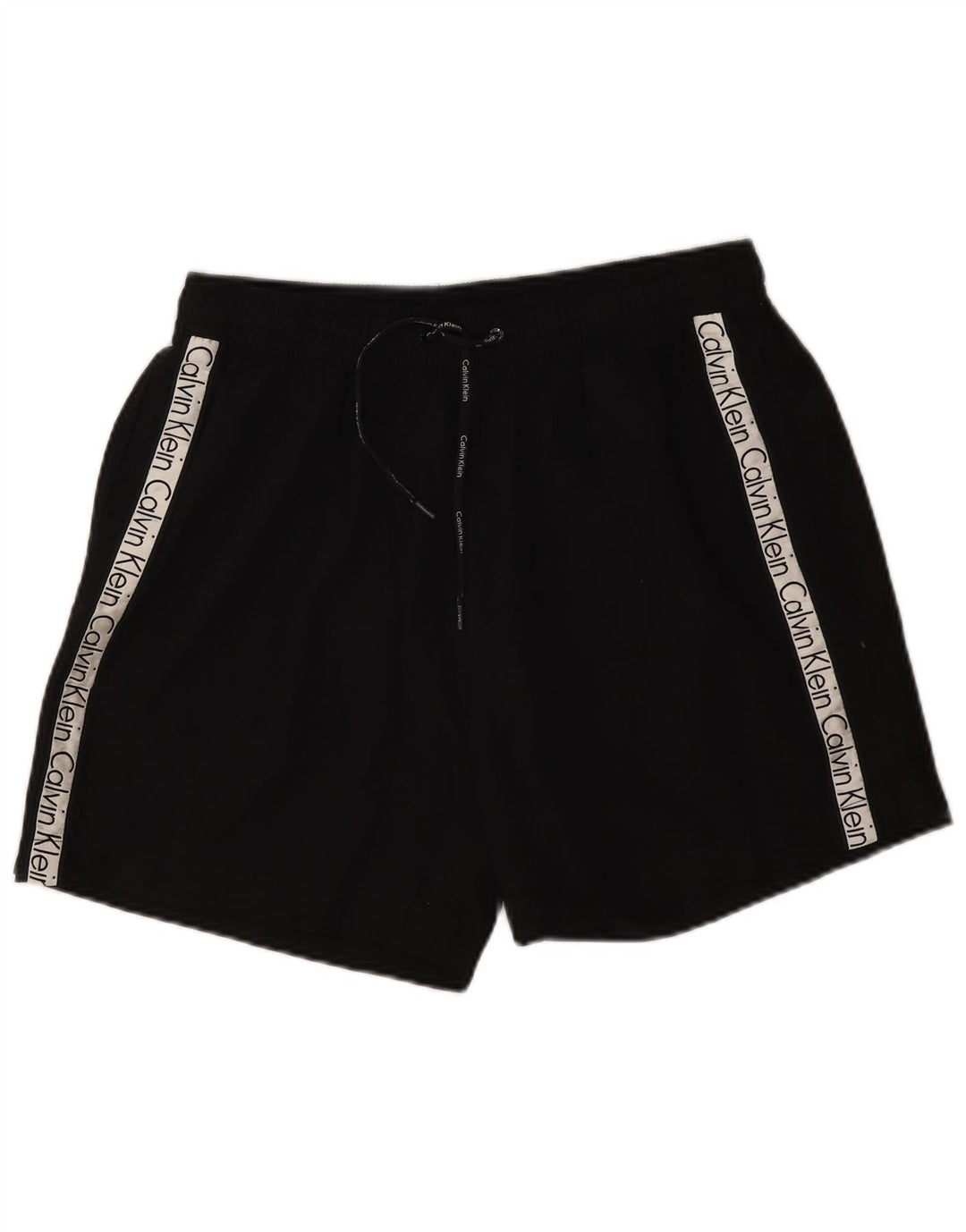 Pantaloni scurți de înot grafic Calvin Klein pentru bărbați, mari, negru, poliester color bloc