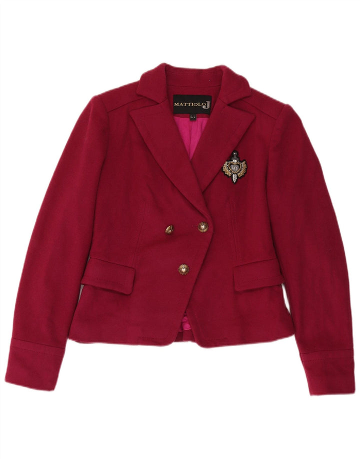 Geacă Blazer pentru femei Gai Mattiolo IT 42 Lână Roz Mediu