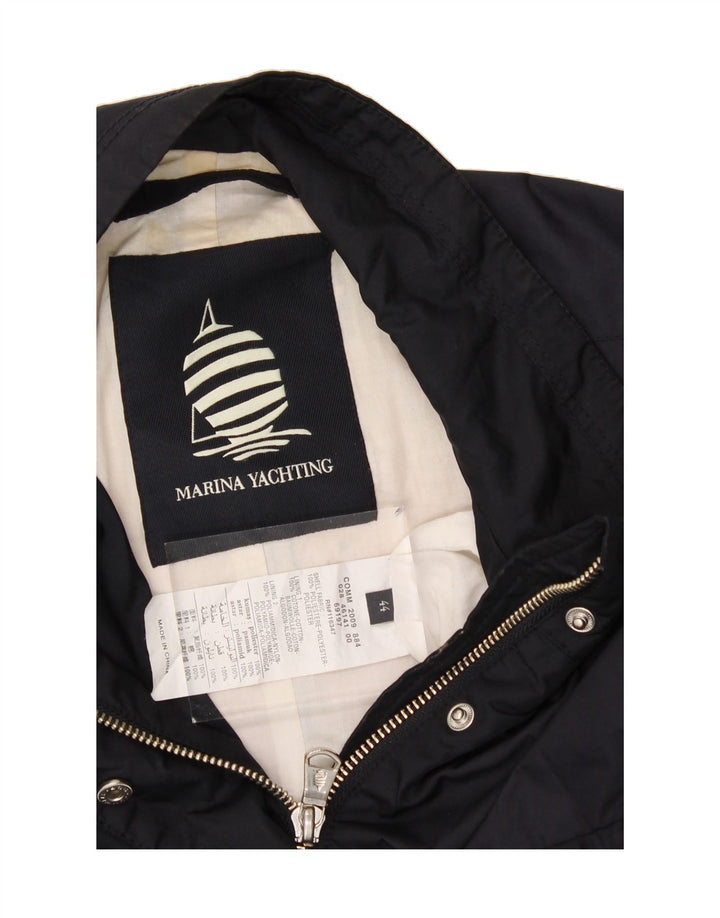 MARINA YACHTING Womens Utility Jacket IT 44 Medium Navy Blue Polyester Vintage Marina Yachting and Second-Hand Marina Yachting from Messina Hembry 