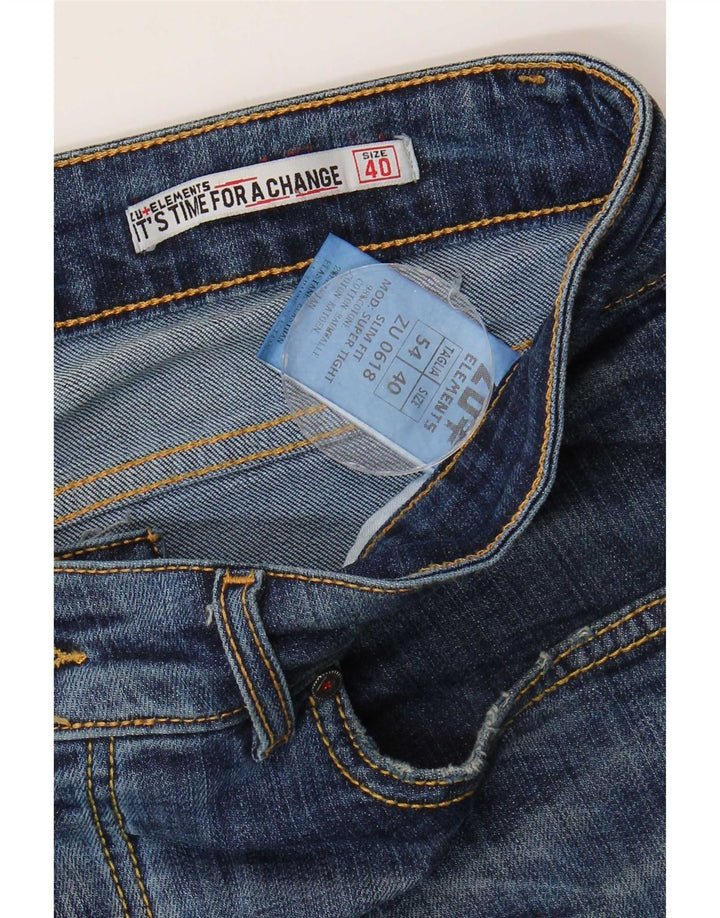 Blugi slim pentru bărbați Zu Elements L40 L30 Bumbac albastru