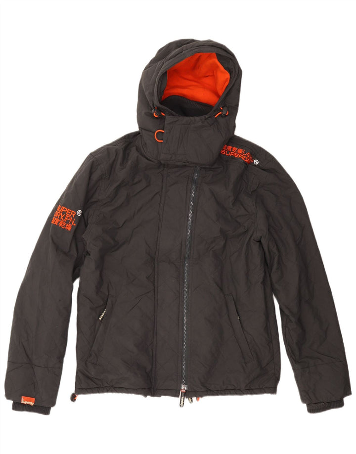 SUPERDRY pentru bărbați The Windcheater Graphic Windbreaker Jacket UK 40 Large Black