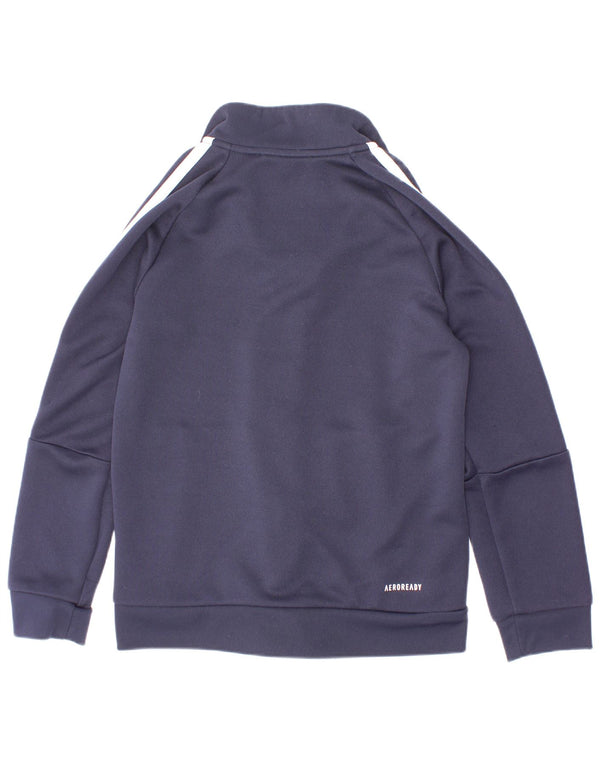 Jachetă de trening Adidas Aeroready pentru băieți, 7-8 ani, poliester bleumarin