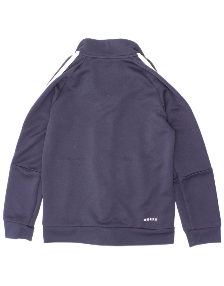 Jachetă de trening Adidas Aeroready pentru băieți, 7-8 ani, poliester bleumarin