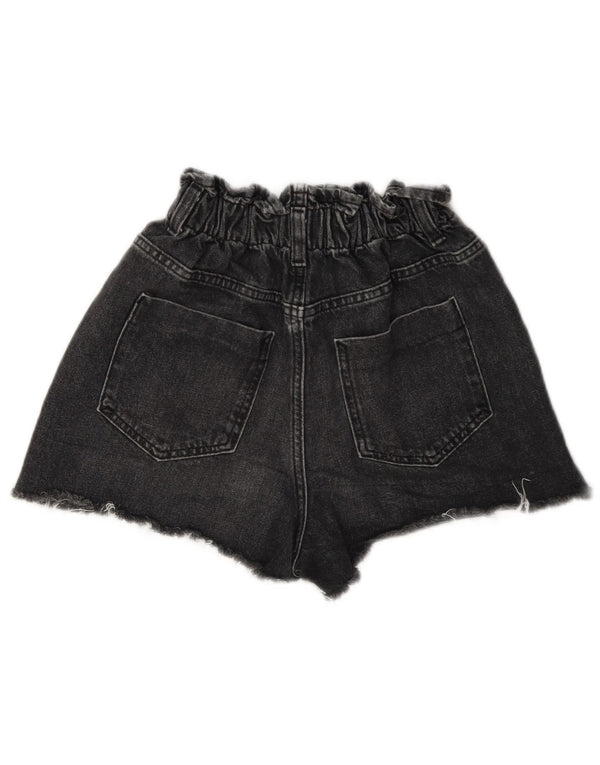 Pantaloni scurți din denim pentru femei Zara EU 34 2XS W24 bumbac gri