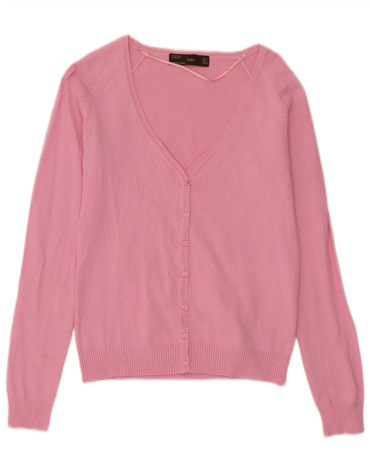 Pulover cardigan pentru femei Zara UK 10 mic roz