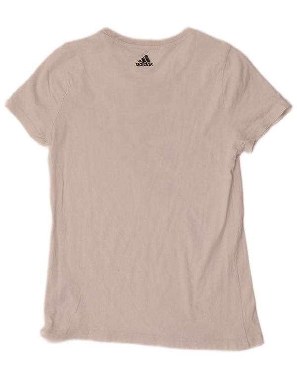 Tricou grafic Adidas pentru baieti Top 14-15 ani bumbac alb