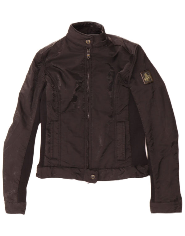 Jachetă Cruz Crop Racer pentru femei Refrigiwear UK 10 Small Black Polyvinyl