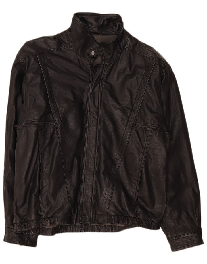 Jachetă de piele vintage pentru bărbați UK 38 Medium Black