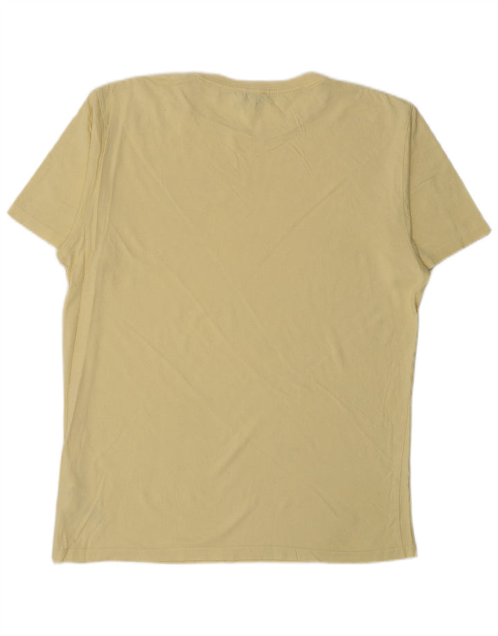 Tricou pentru bărbați Reiss Top din bumbac galben mediu