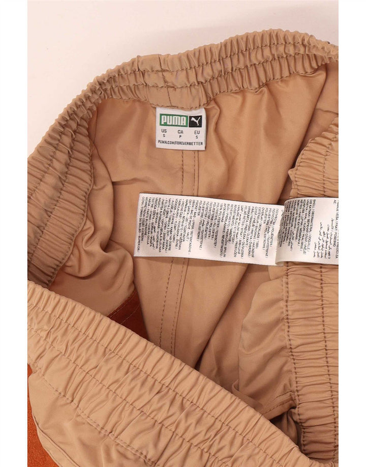 Pantaloni scurti sport Puma pentru femei UK 8 Small Beige Colorblock Poliester