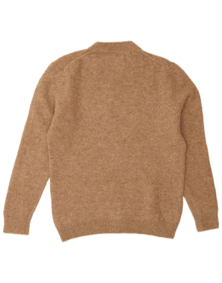 Pulover pentru damă Zara, cu gât turnut, UK 12, lână maro medie