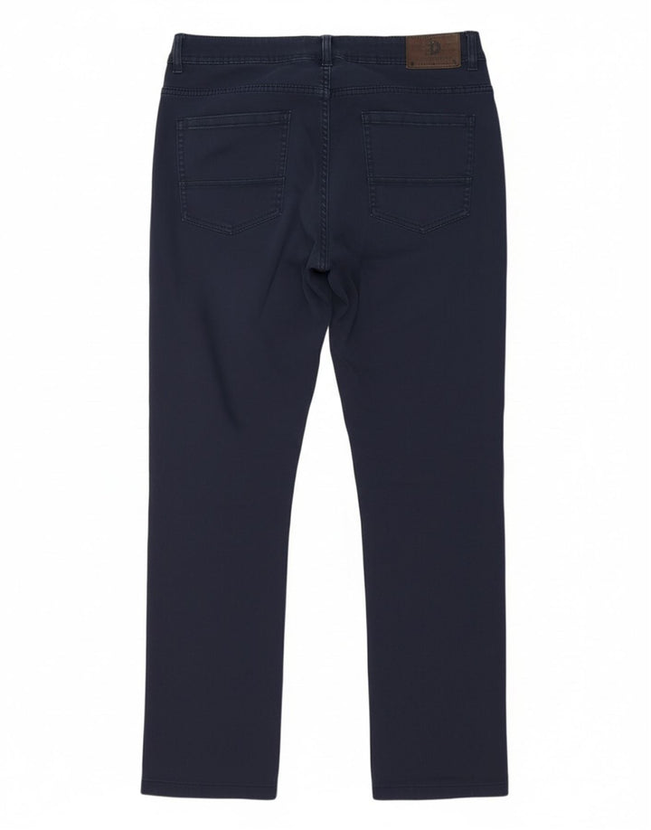 DACK'S Mens Regular Fit Casual Trousers IT 48 Medium W34 L31 Navy Blue