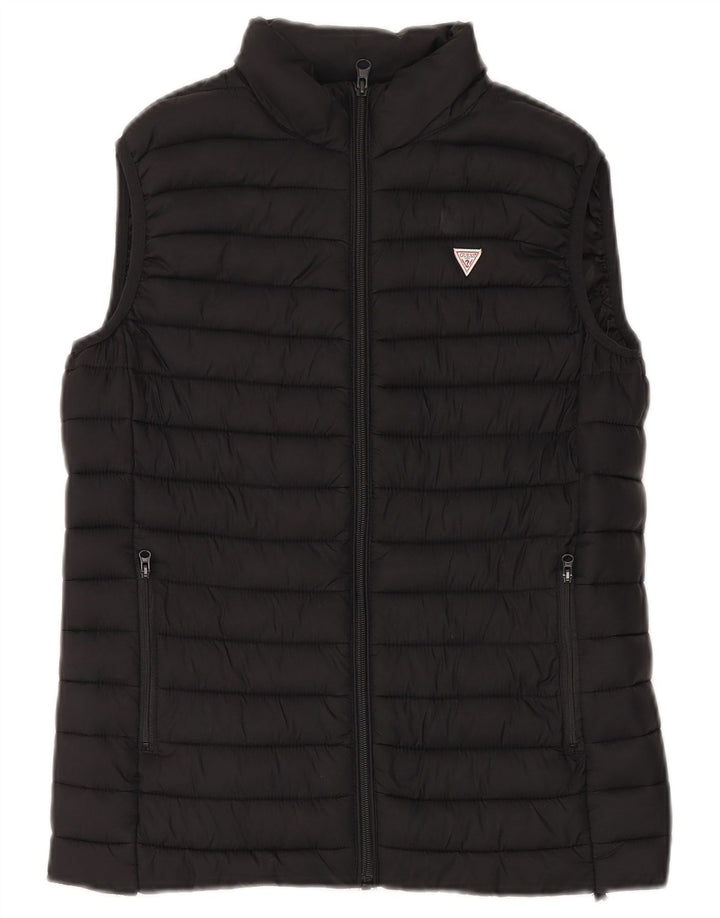 Gilet Captusit Guess Boys 13-14 Ani Poliamida Neagra