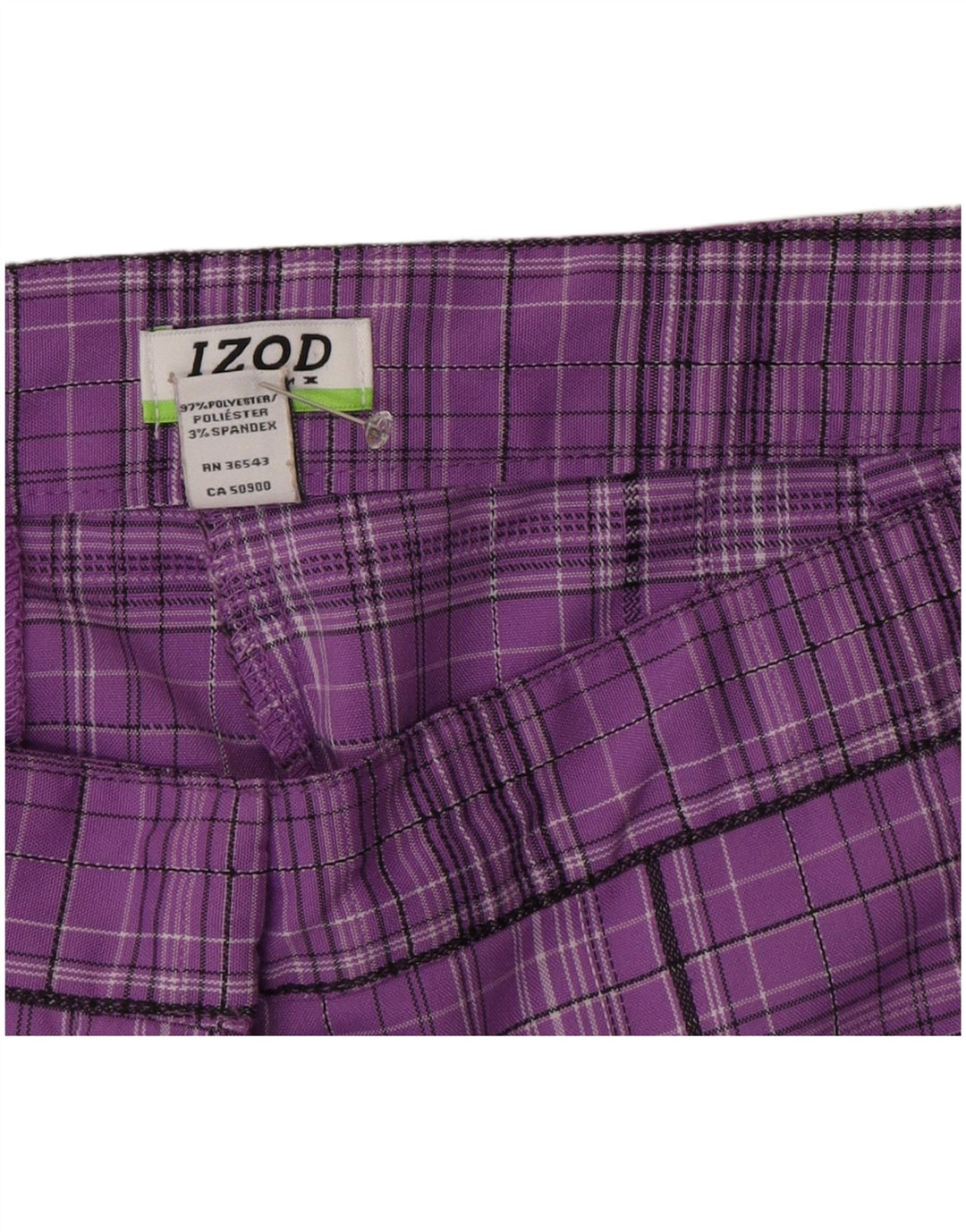 Bermude pentru femei Izod US 16 2XL W34 Poliester cu check-in violet
