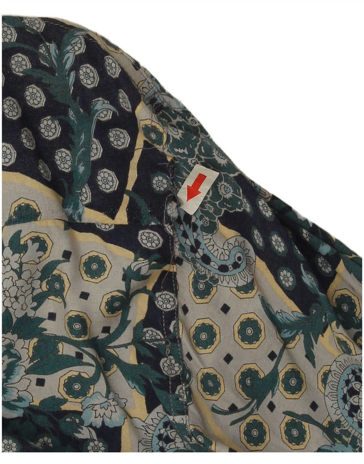 Cămașă Vintage pentru bărbați Medium Blue Paisley Viscose