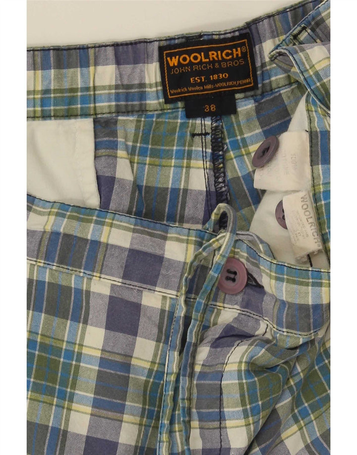 Pantaloni scurți chino obișnuiți pentru bărbați Woolrich W38 XL, bumbac în carouri multicolore