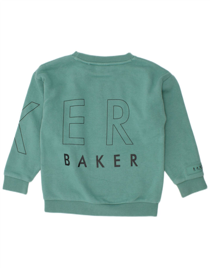 Hanorac cu grafic Ted Baker pentru băieți Pulover 4-5 ani bumbac verde
