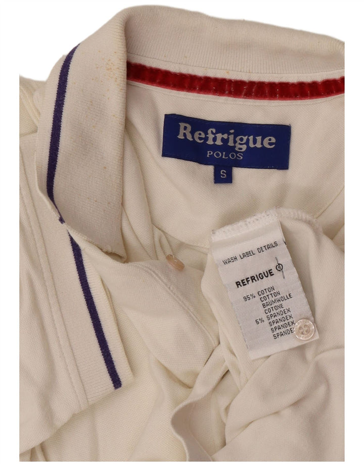 Tricou polo pentru bărbați Refrigue Bumbac alb mic